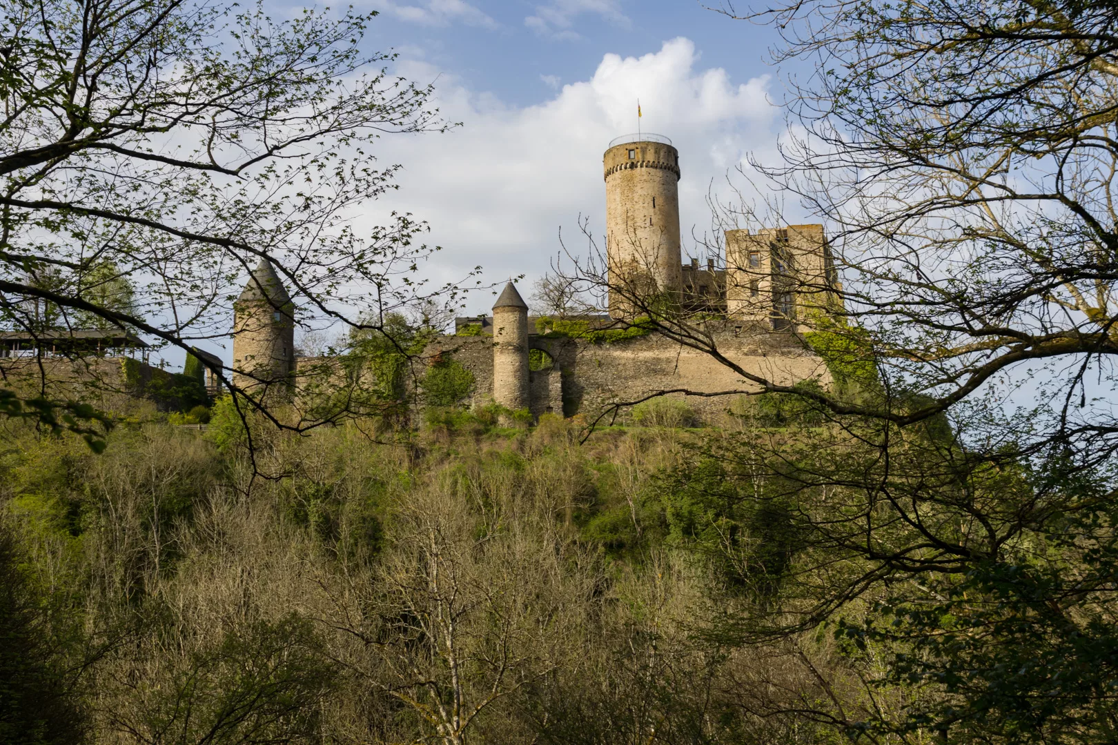 Blick auf die Burg Pyrmont
